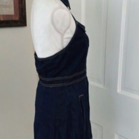 Women's Collared Denim Mini Dress (Size 8) BLUE ~ NEW!!! - Picture 7 of 9